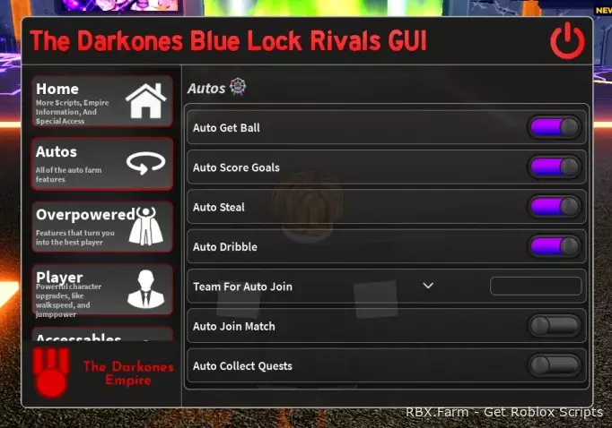 Blue Lock Rivals Script TheDarkone - Auto Ball, Auto Steal