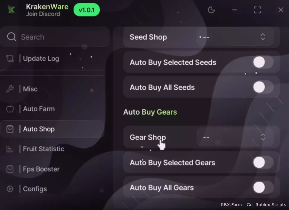 Grow A Graden (GAG) Script Kraken Ware Hub - Auto Collect Fruits, Auto Sell, Auto Buy