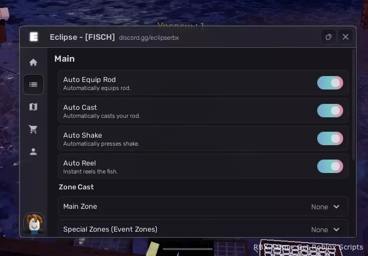 Fisch Script Eclipse Hub - Auto Rod, Auto Cast, Auto Shake