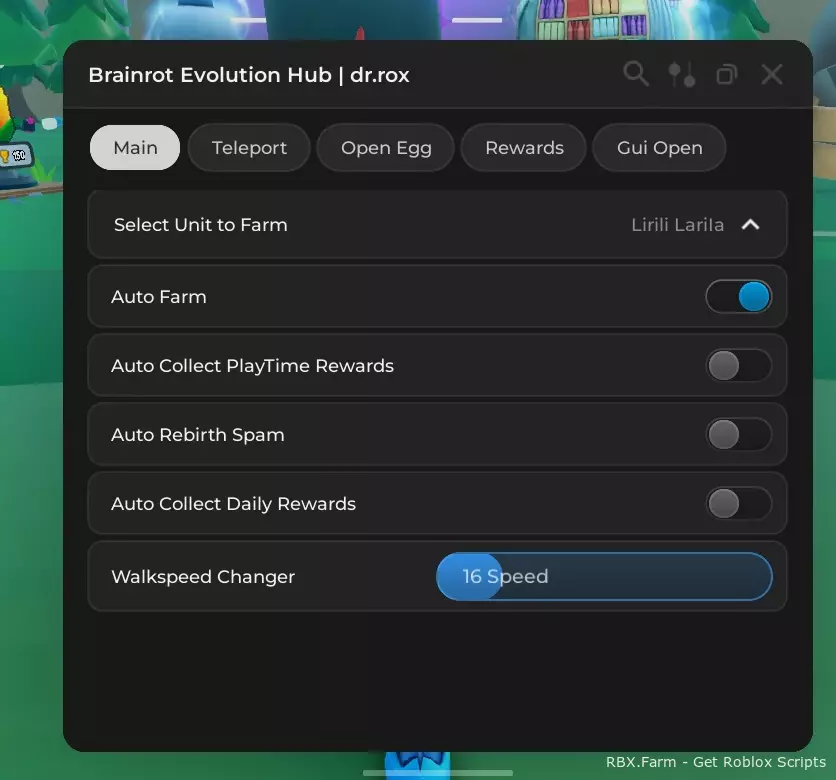 Brainrot Evolution Script - Auto Collect, Teleport and More