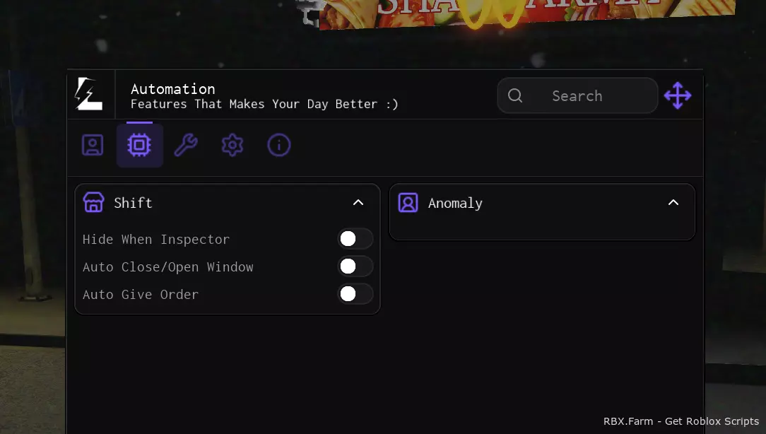 Scary Shawarma Kiosk Script GUI - Hide When Inspector and More