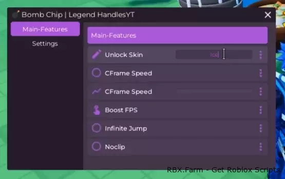 Bomb Chip Script GUI  LegendHandles - Auto Win, ESP