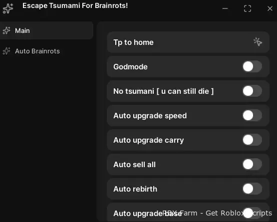 Escape Tsunami For Brainrots Script | GodMode, Inf Cash, Dupe
